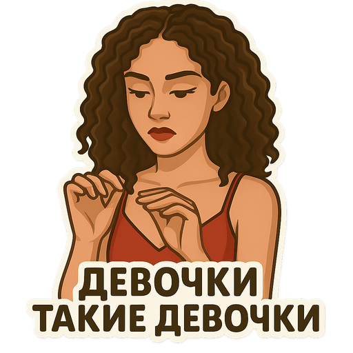 Пример стикера 10 из набора "Podrygi Pack"